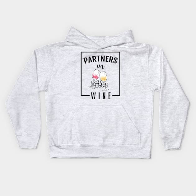 Partners In Wine Kids Hoodie by Gift Designs